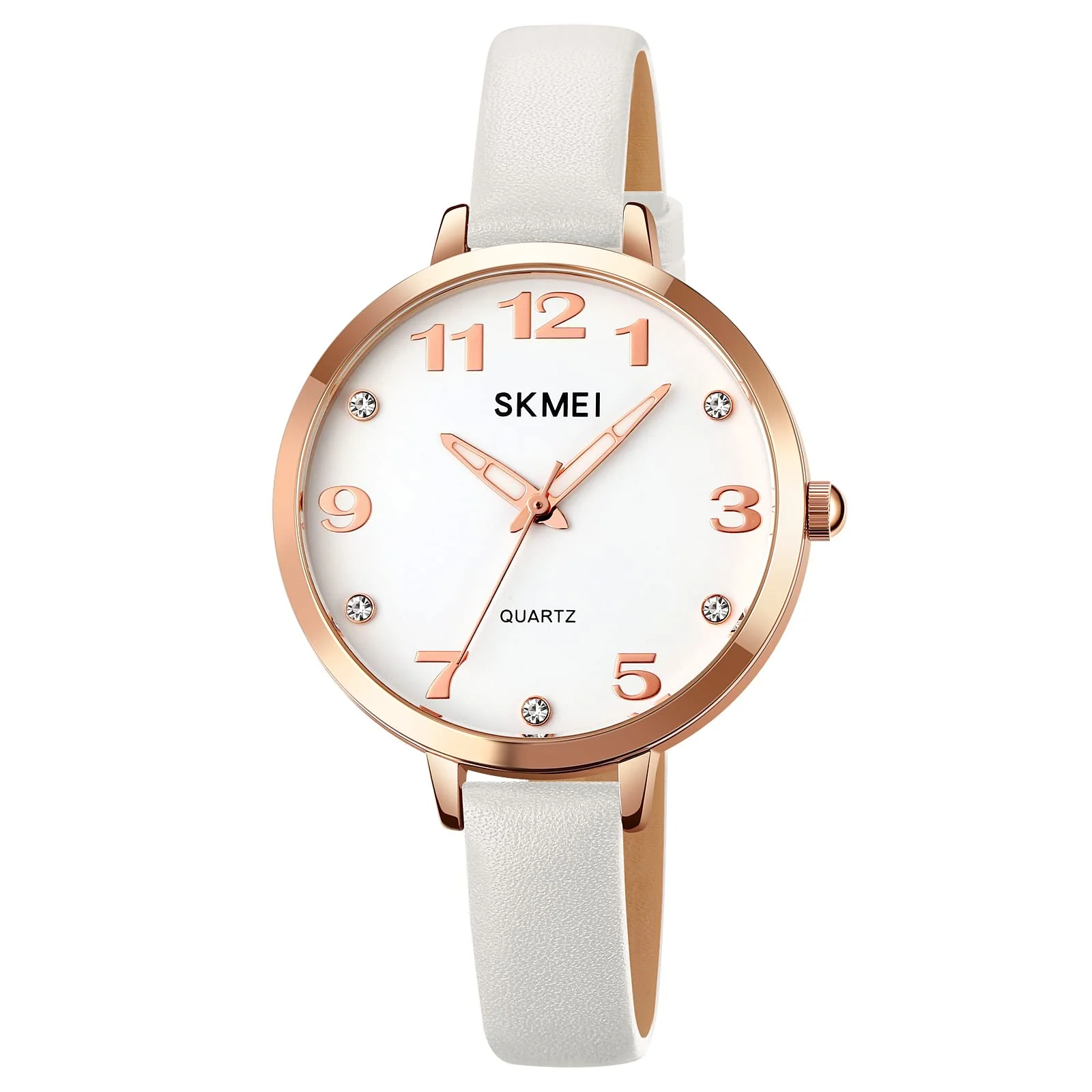 Skmei Analog Watch for Women with Leather Strap