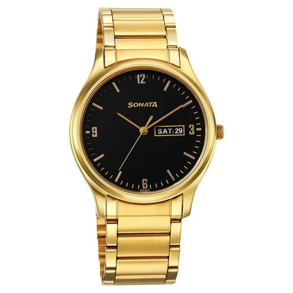 Sonata Quartz Analog with Day and Date