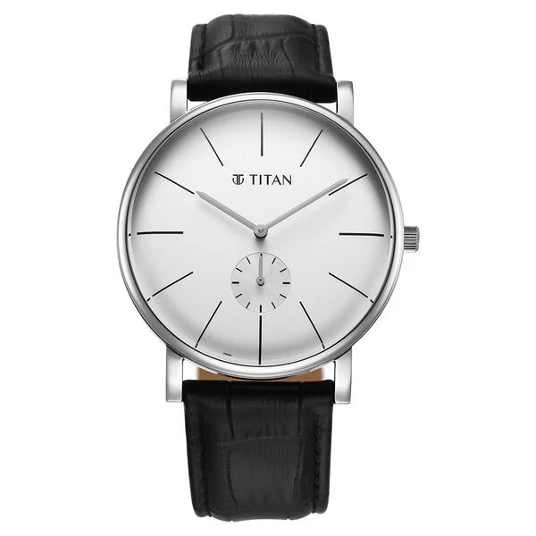 Titan Elegance Analog with Small Second and White Dial Watch