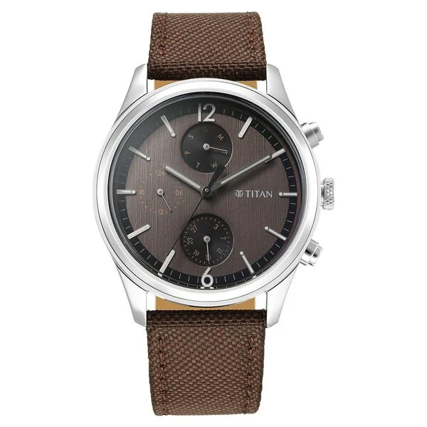 Titan Wrist Wit Quartz Analog with Day and Date
